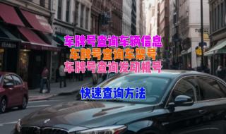 车牌号查询车辆型号